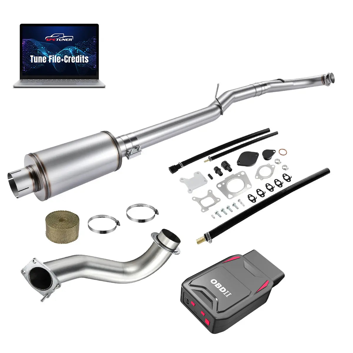 DPF/CCV/EGR/OBDII Tuner All-in-One Kit for 2017-2026 L5P 6.6L Duramax SPEtuner