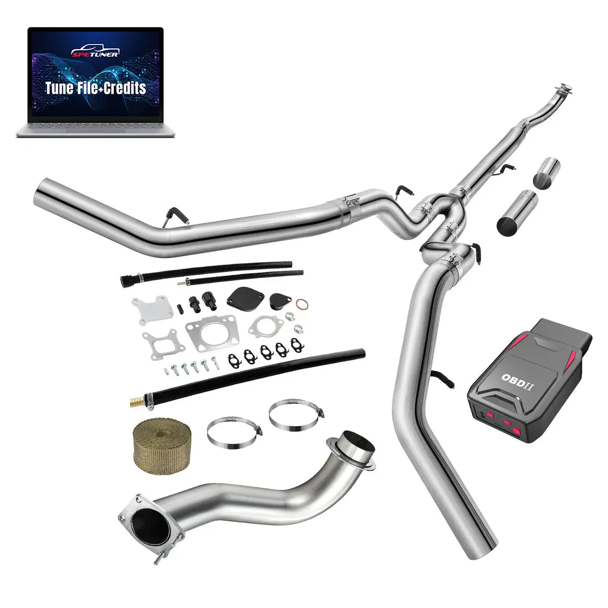 DPF/CCV/EGR/OBDII Tuner All-in-One Kit for 2017-2026 L5P 6.6L Duramax SPEtuner