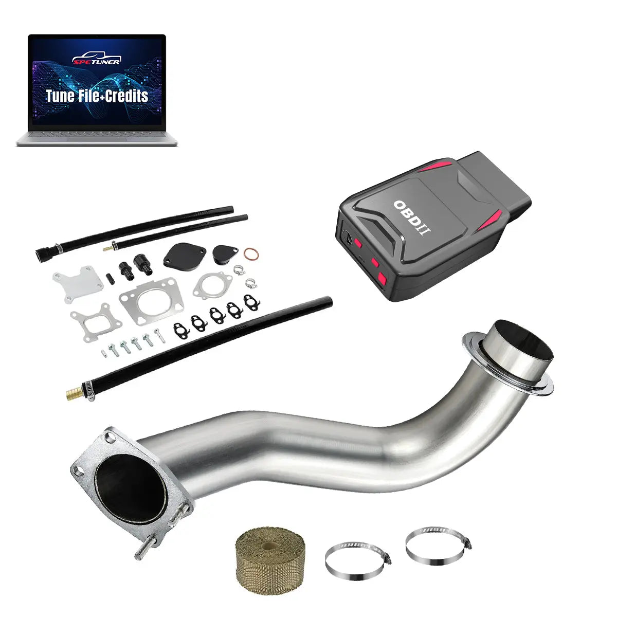 DPF/CCV/EGR/OBDII Tuner All-in-One Kit for 2017-2026 L5P 6.6L Duramax SPEtuner
