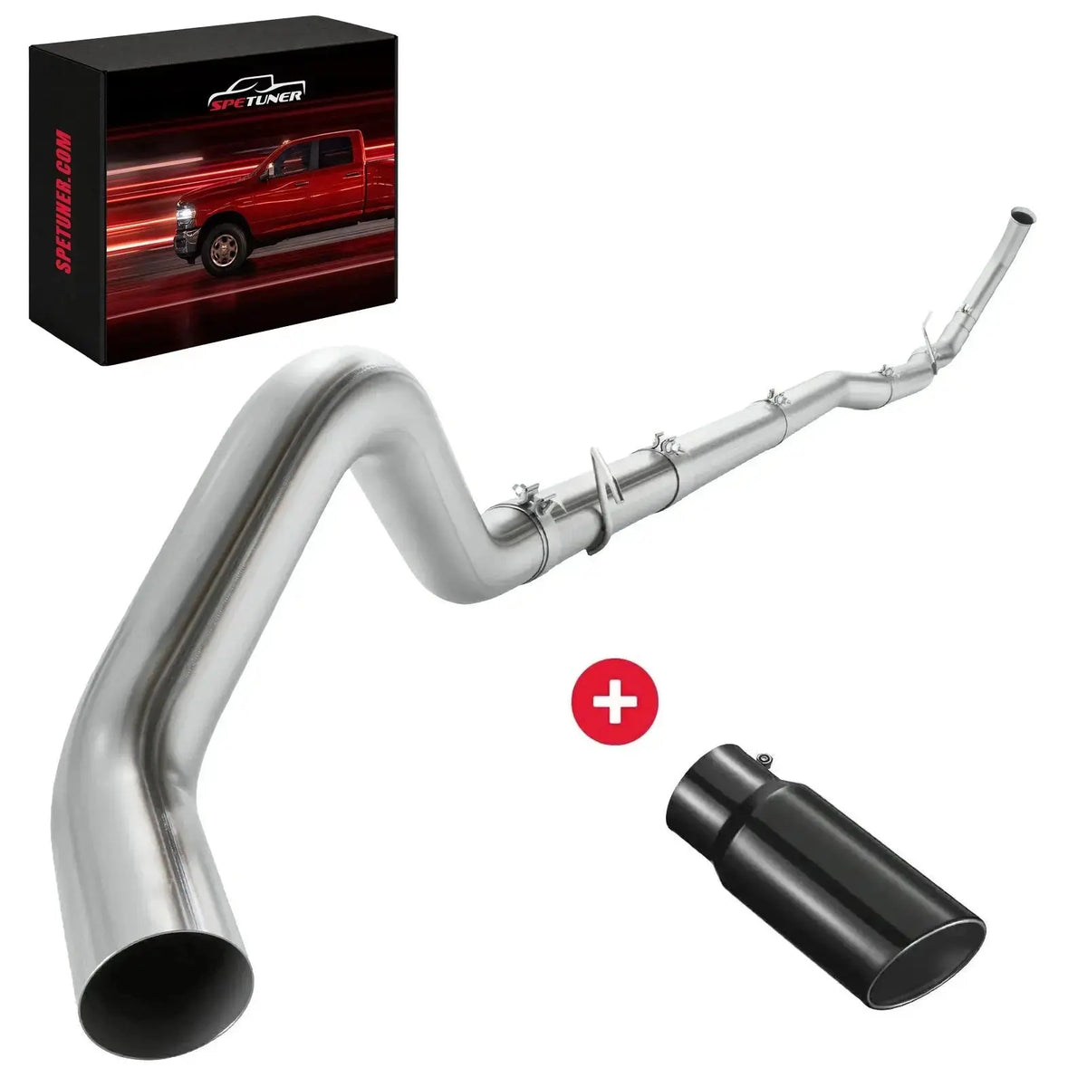 3.5" Cat & Muffler Delete Exhaust for 2003–2007 Ford 6.0L Powerstroke F-250/F-350 – 4" Turbo-Back / Yes