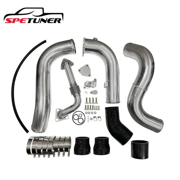 For 16-19 Nissan Titan 5.0L Cummins EGR Delete Kit+Hot Side Intercooler Piping Kit+UP-Pipe