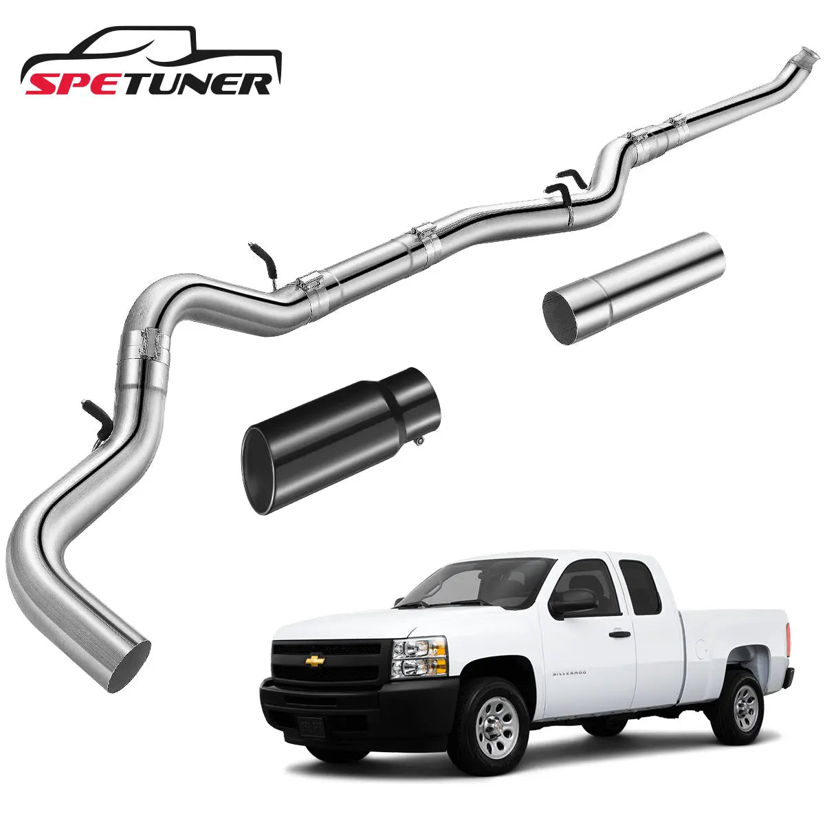 4"/5" 2007.5-2010 LMM  6.6L Duramax DPF Delete Race Pipe |SPETUNER-5