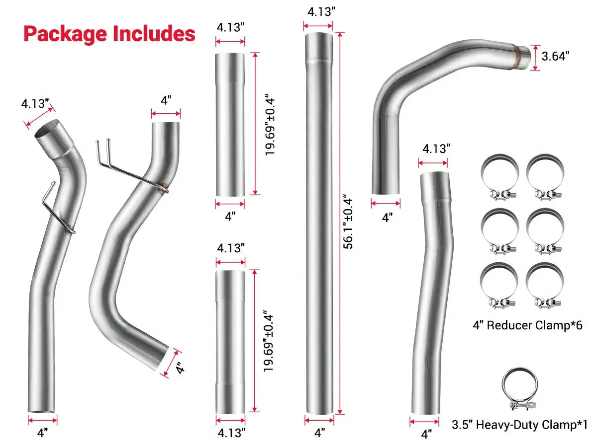4" / 5" Turbo-Back DPF Delete Exhaust Kit for 2023-2024 Ford F-250 / F-350 / F-450 6.7L Powerstroke SPEtuner