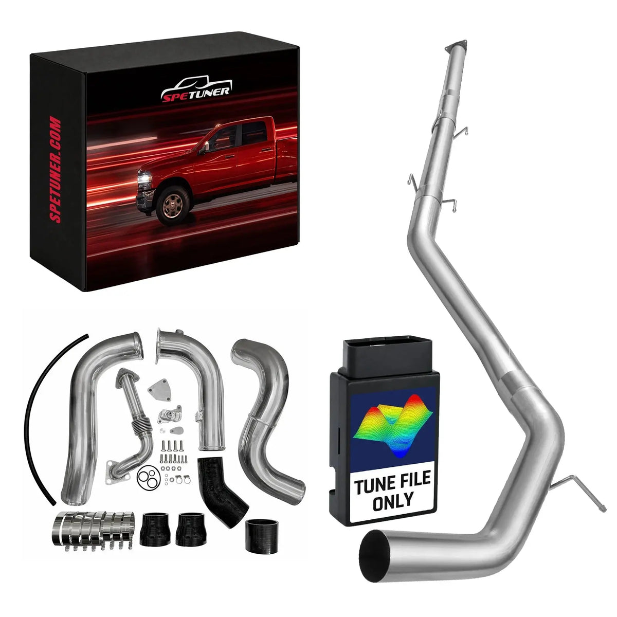 DPF/EGR/DEF Delete Kit 2016-2019 Nissan Titan 5.0L Cummins All-in-One Kit, Only Single Tune / EGR Delete Kit+Hot Side Intercooler Piping Kit+UP-Pipe / 4"