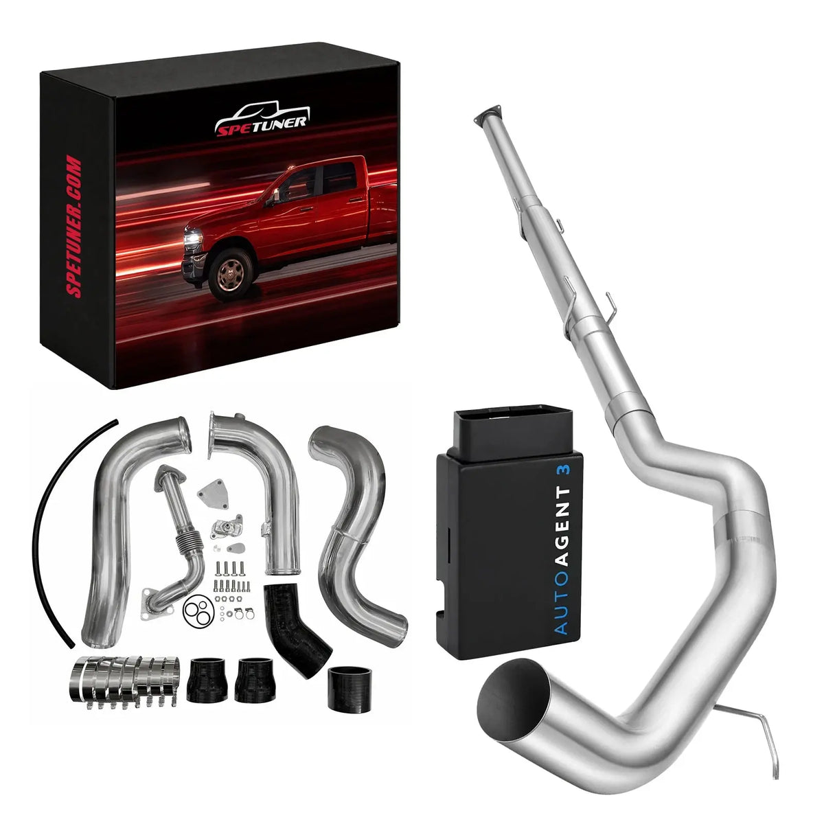DPF/EGR/DEF Delete Kit 2016-2019 Nissan Titan 5.0L Cummins All-in-One Kit, complete delete kit layout