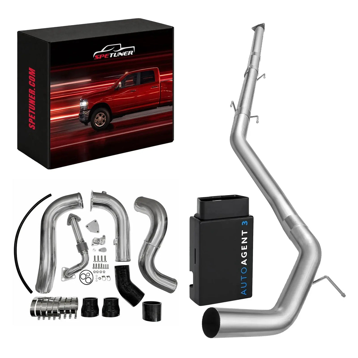 DPF/EGR/DEF Delete Kit 2016-2019 Nissan Titan 5.0L Cummins All-in-One Kit, Tuner Device + Single Tune / EGR Delete Kit+Hot Side Intercooler Piping