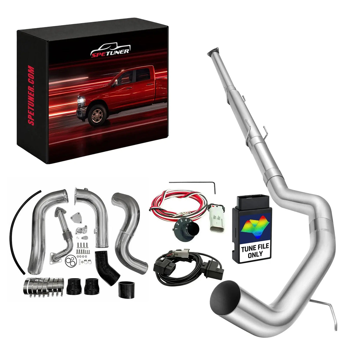 DPF/EGR/DEF Delete Kit 2016-2019 Nissan Titan 5.0L Cummins All-in-One Kit, Only SOTF Tune / EGR Delete Kit+Hot Side Intercooler Piping Kit+UP-Pipe / 5"