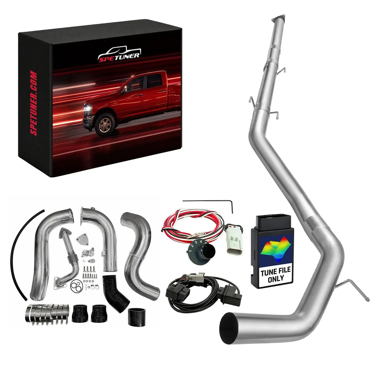 DPF/EGR/DEF Delete Kit 2016-2019 Nissan Titan 5.0L Cummins All-in-One Kit, Only SOTF Tune / EGR Delete Kit+Hot Side Intercooler Piping Kit+UP-Pipe / 4"
