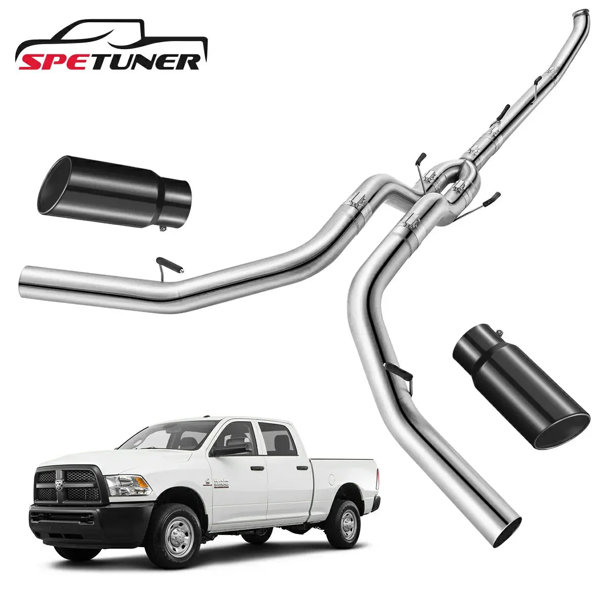 4''/5'' 2013-2018 6.7 Cummins DPF Delete Race Pipe Dodge Ram 2500/3500|SPETUNER-5