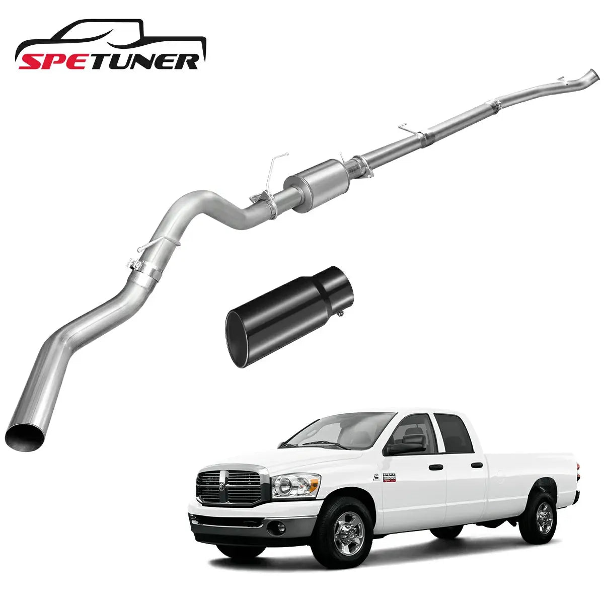 4" /5" 2007-2009 6.7 Cummins DPF Delete Race Pipe | Dodge Ram 2500/3500|SPETUNER-3