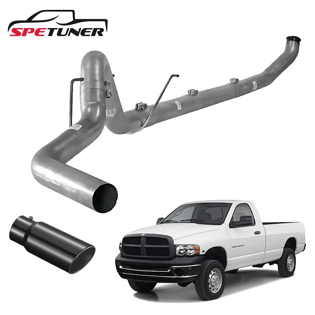 4''/5''  Turbo-Back for 2003-2007 Dodge 5.9L Cummins DPF Delete Race Pipe|SPETUNER