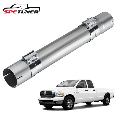 4"/5" Stainless Steel Muffler Delete Pipe 30” Length for Diesel Exhaust |SPETUNER