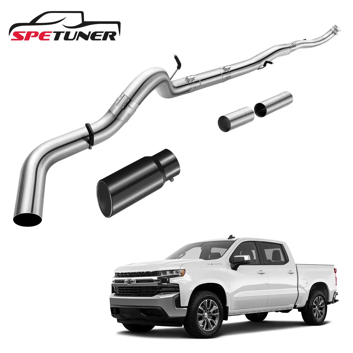 4"/5" 2017+ L5P 6.6 Duramax DPF Delete Race Pipe Chevy GMC|SPETUNER-6