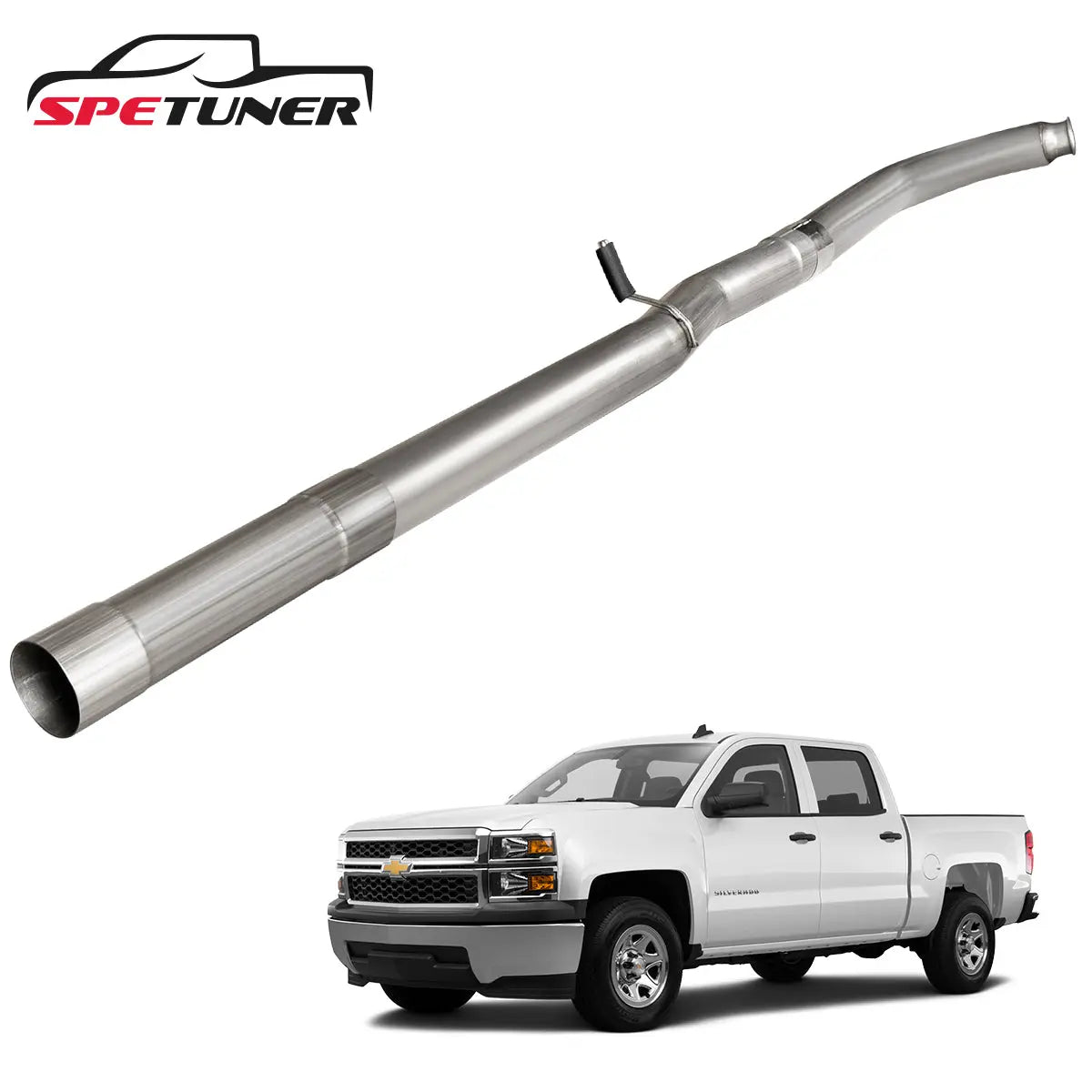 4"/5" 2011-2016 LML 6.6 Duramax DPF Delete Race Pipe Exhaust Chevy GMC|SPETUNER-1