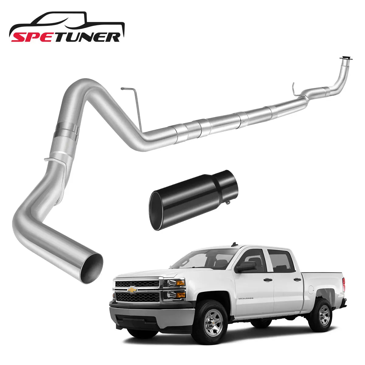 4"/5" 2011-2016 LML 6.6 Duramax DPF Delete Race Pipe Exhaust Chevy GMC|SPETUNER-4