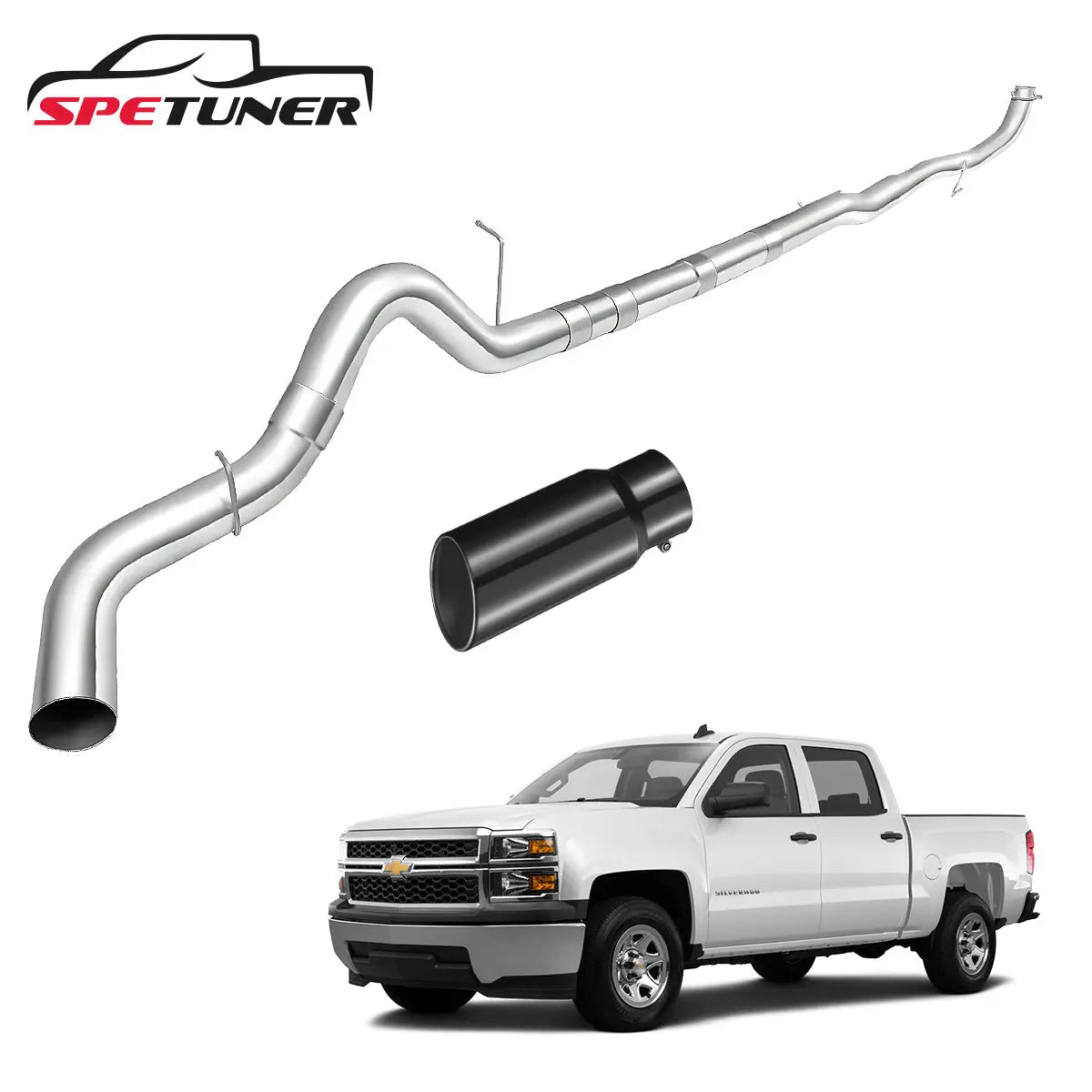 4"/5" 2011-2016 LML 6.6 Duramax DPF Delete Race Pipe Exhaust Chevy GMC|SPETUNER-6