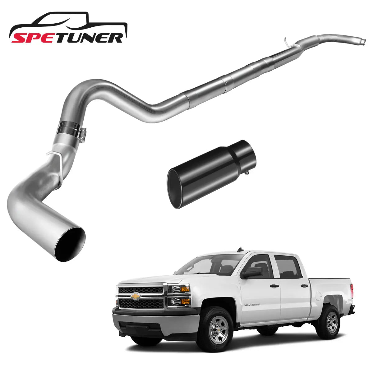 4"/5" 2011-2016 LML 6.6 Duramax DPF Delete Race Pipe Exhaust Chevy GMC|SPETUNER-7