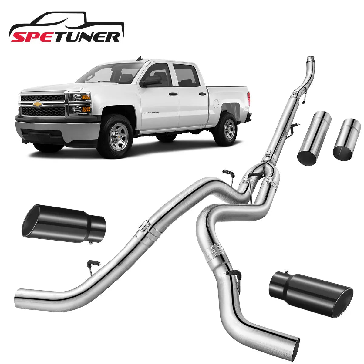 4"/5" 2011-2016 LML 6.6 Duramax DPF Delete Race Pipe Exhaust Chevy GMC|SPETUNER-9