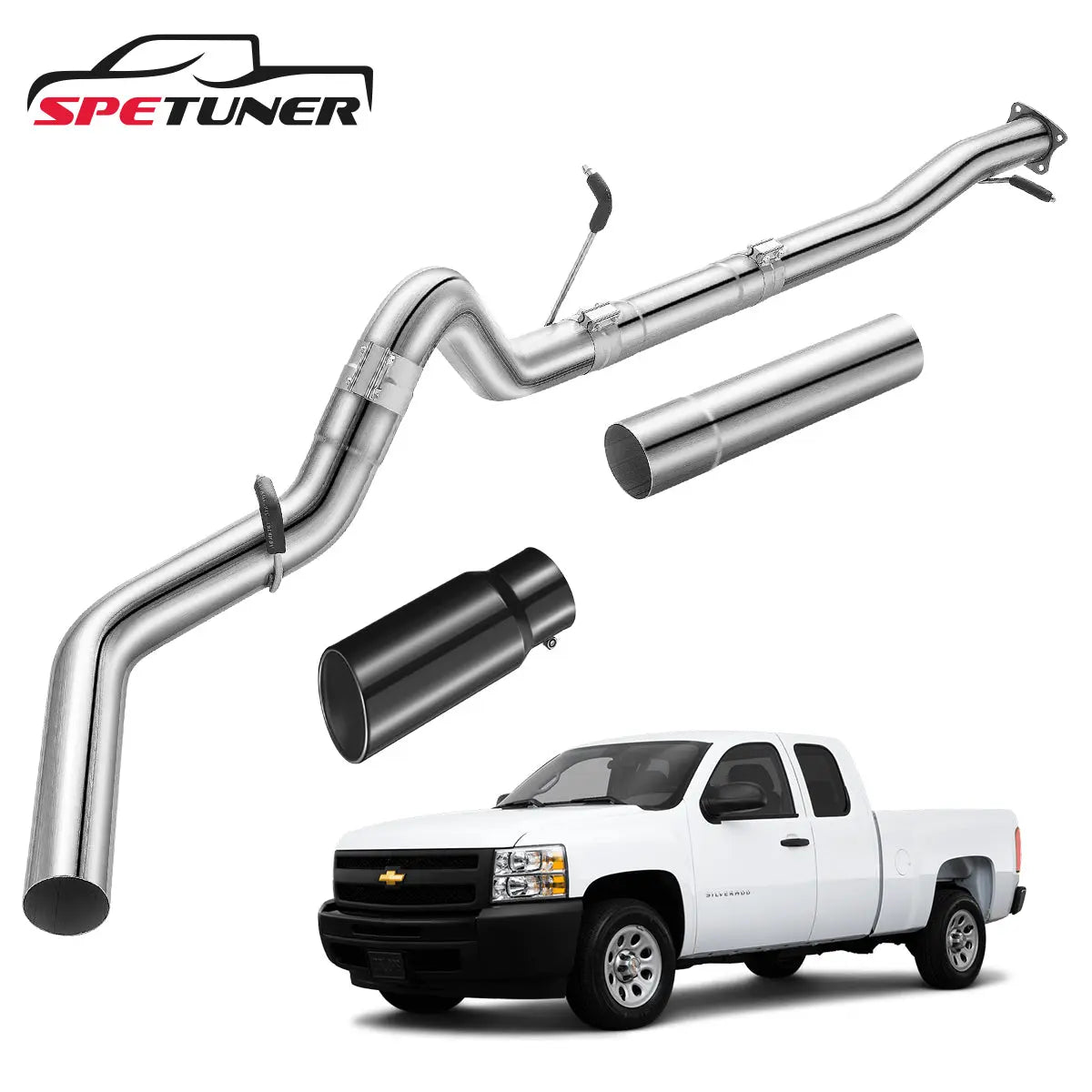 4"/5" 2011-2016 LML 6.6 Duramax DPF Delete Race Pipe Exhaust Chevy GMC SPETUNER