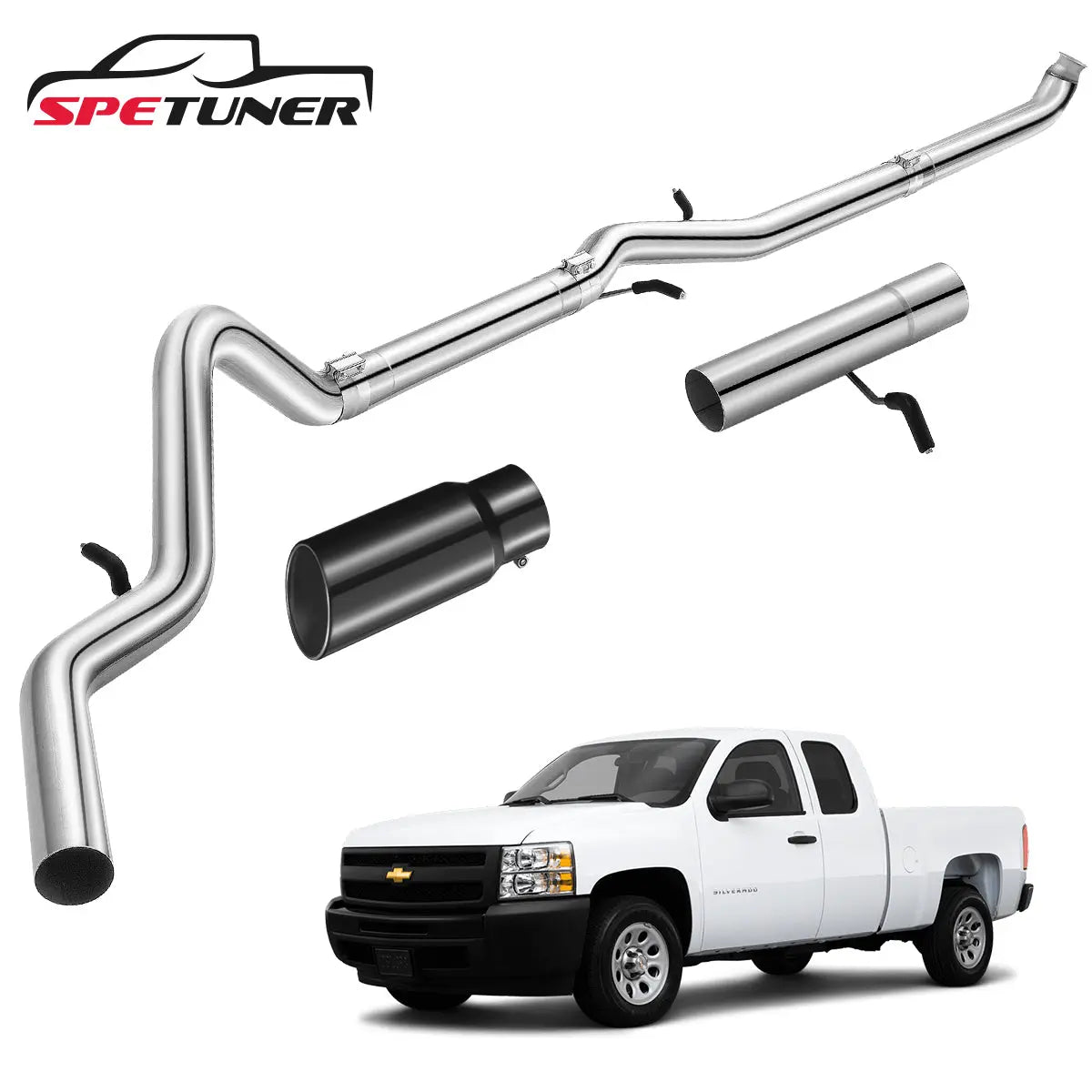 4"/5" 2007.5-2010 LMM  6.6L Duramax DPF Delete Race Pipe |SPETUNER-4