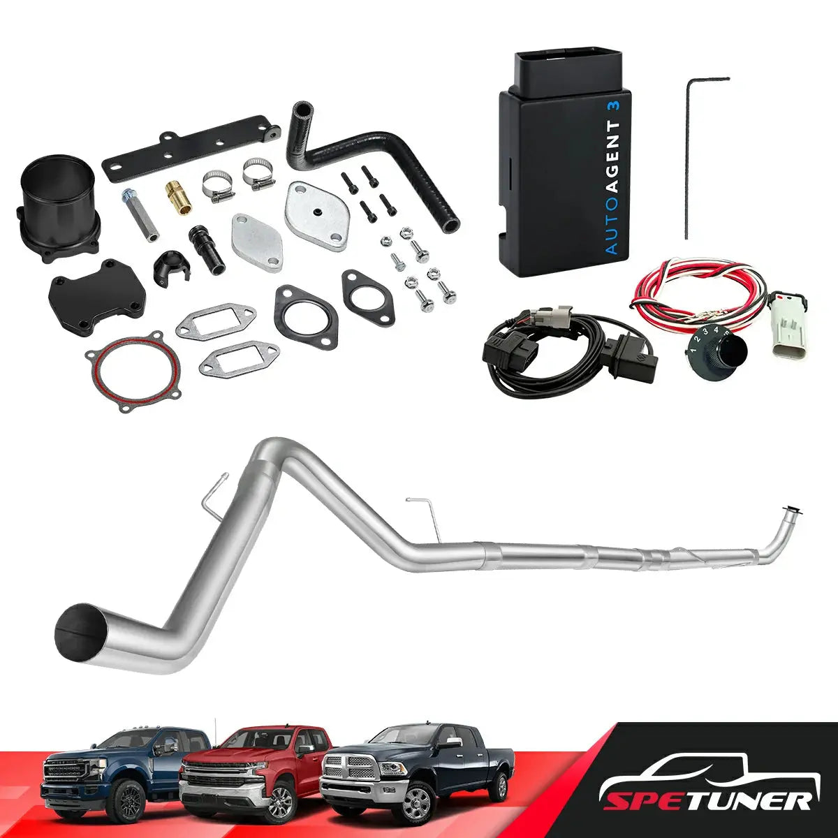 DPF/DEF/EGR Delete for 2013-2018 6.7L Cummins 2500 3500 All-in-One Kit SPETUNER