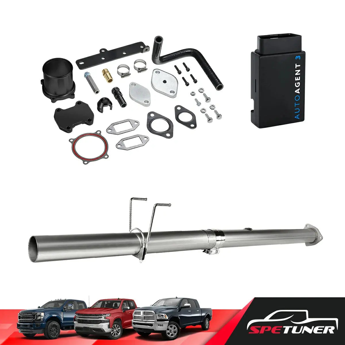 DPF/DEF/EGR Delete for 2013-2018 6.7L Cummins 2500 3500 All-in-One Kit SPETUNER