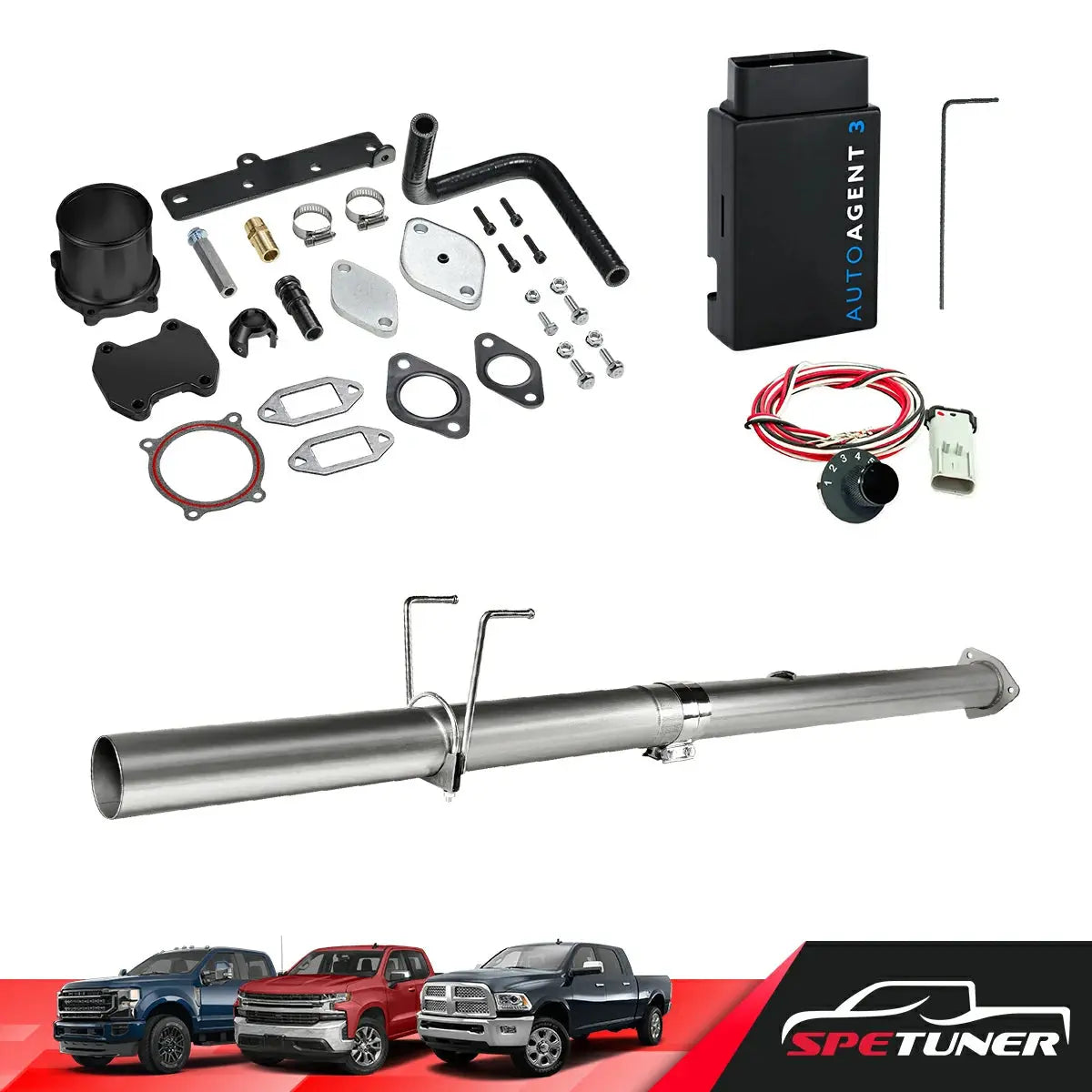 DPF/DEF/EGR Delete for 2013-2018 6.7L Cummins 2500 3500 All-in-One Kit SPETUNER