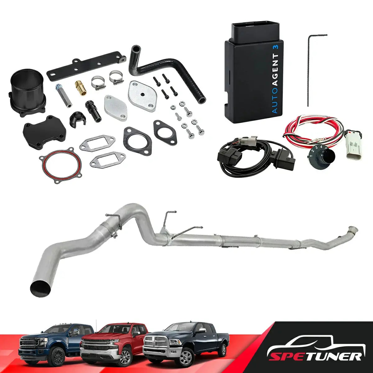DPF/DEF/EGR Delete for 2013-2018 6.7L Cummins 2500 3500 All-in-One Kit SPETUNER