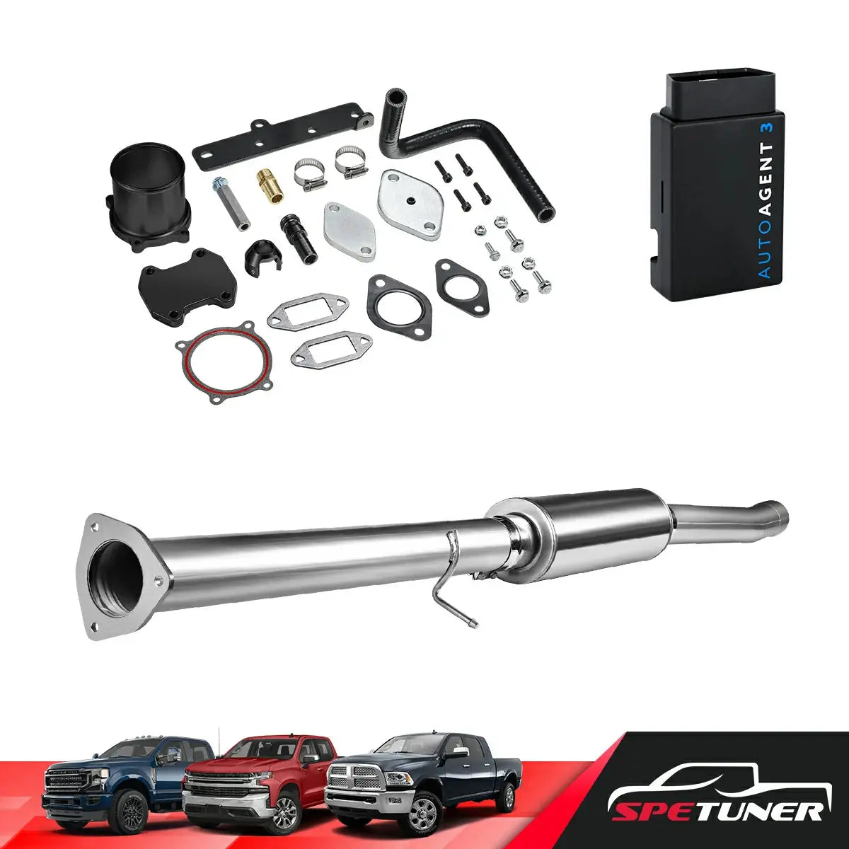 DPF/DEF/EGR Delete for 2013-2018 6.7L Cummins 2500 3500 All-in-One Kit SPETUNER