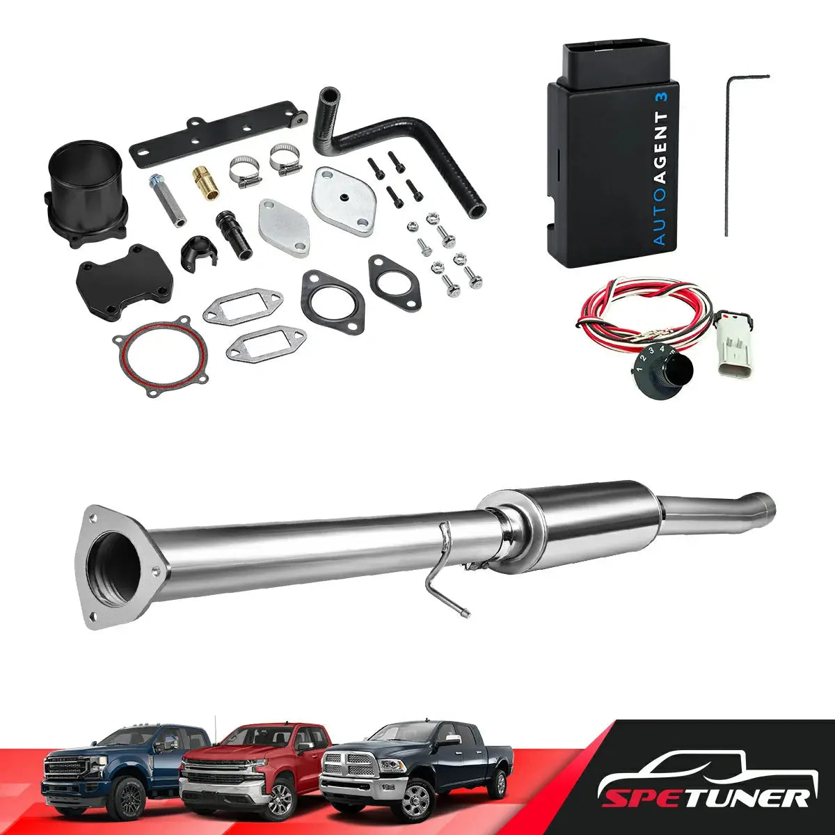 DPF/DEF/EGR Delete for 2013-2018 6.7L Cummins 2500 3500 All-in-One Kit SPETUNER