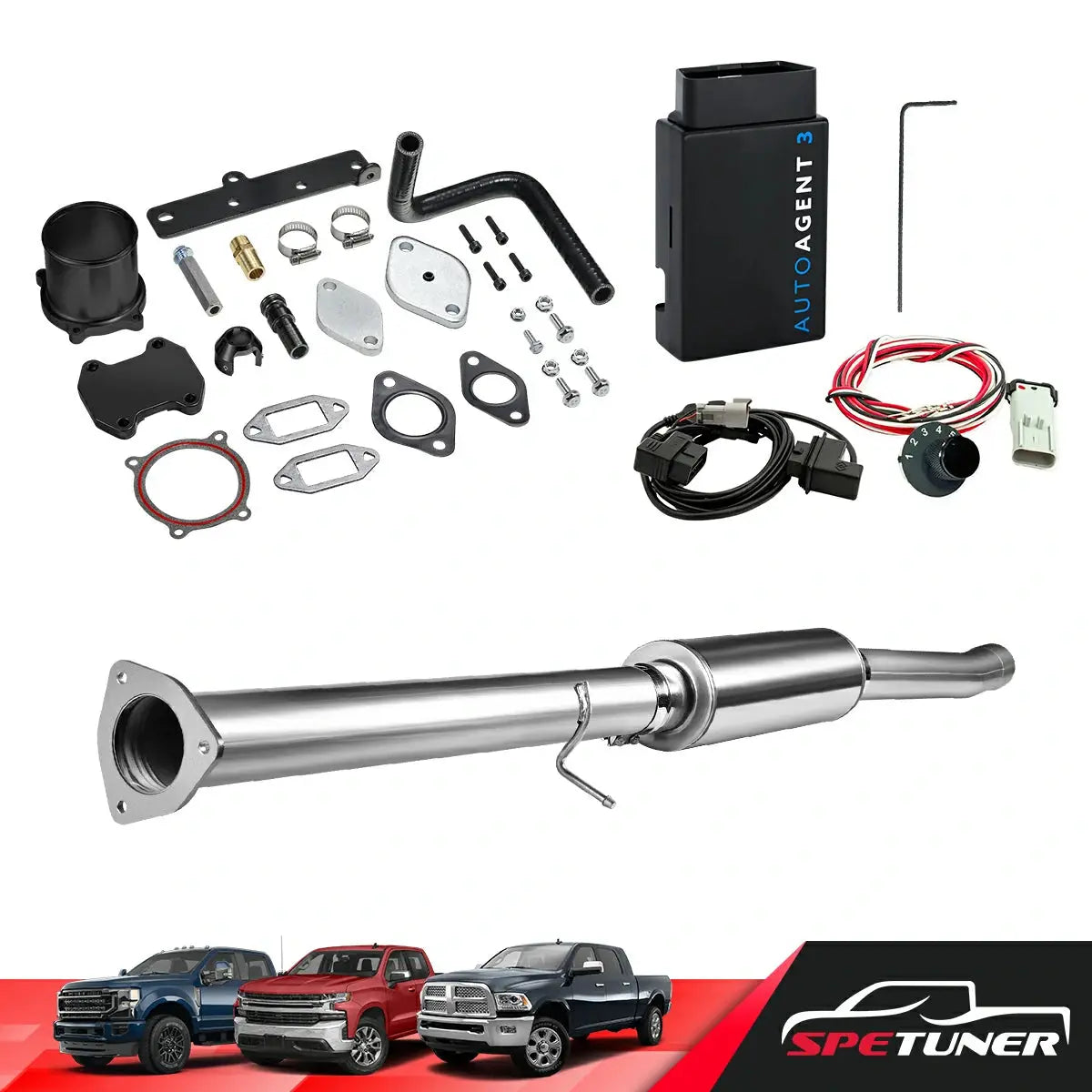 DPF/DEF/EGR Delete for 2013-2018 6.7L Cummins 2500 3500 All-in-One Kit SPETUNER