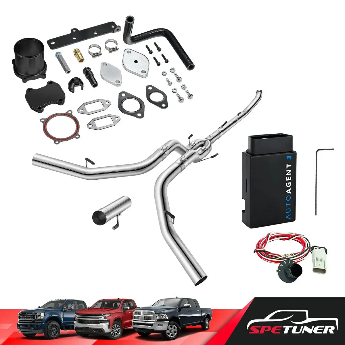 DPF/DEF/EGR Delete for 2013-2018 6.7L Cummins 2500 3500 All-in-One Kit SPETUNER