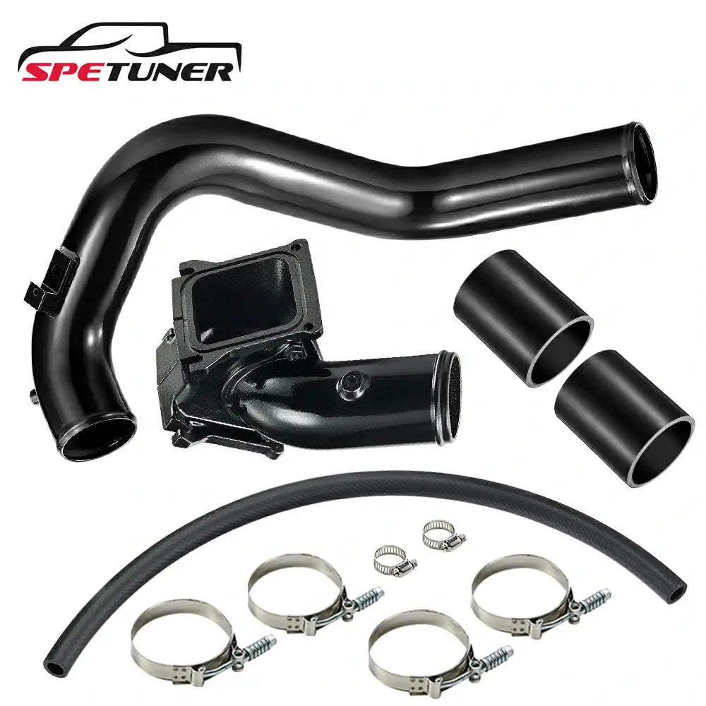 SPETUNER 3-inch cold side intercooler pipe and Y-Bridge kit for 2006-2010 6.6L Duramax LBZ LMM