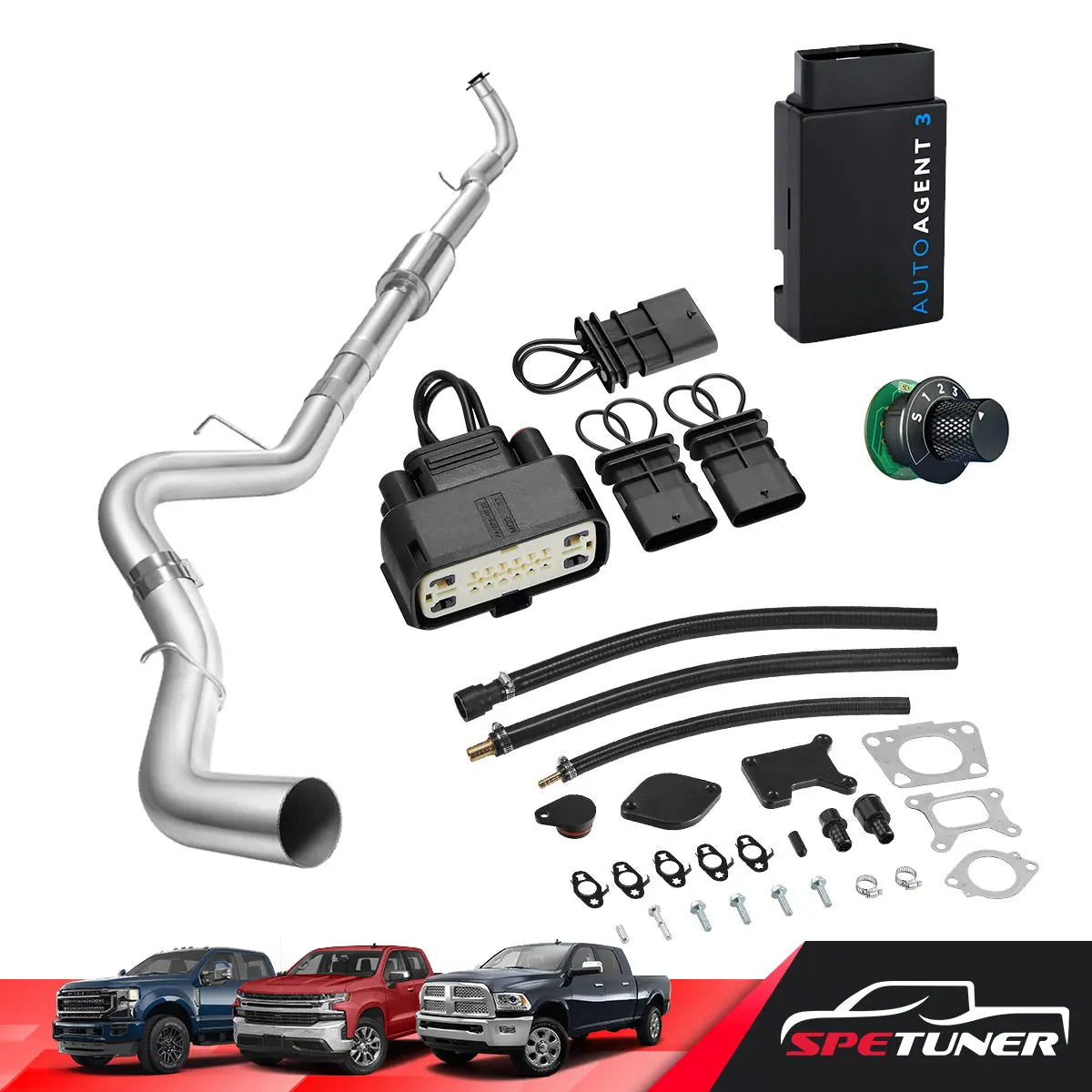 DPF/DEF/EGR Delete for 2017-2023 6.6L Duramax L5P 2500HD 3500HD All-in-One Kit SPETUNER