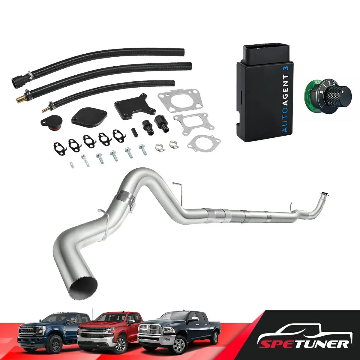 DPF/DEF/EGR Delete for 2017-2023 6.6L Duramax L5P 2500HD 3500HD All-in-One Kit SPETUNER