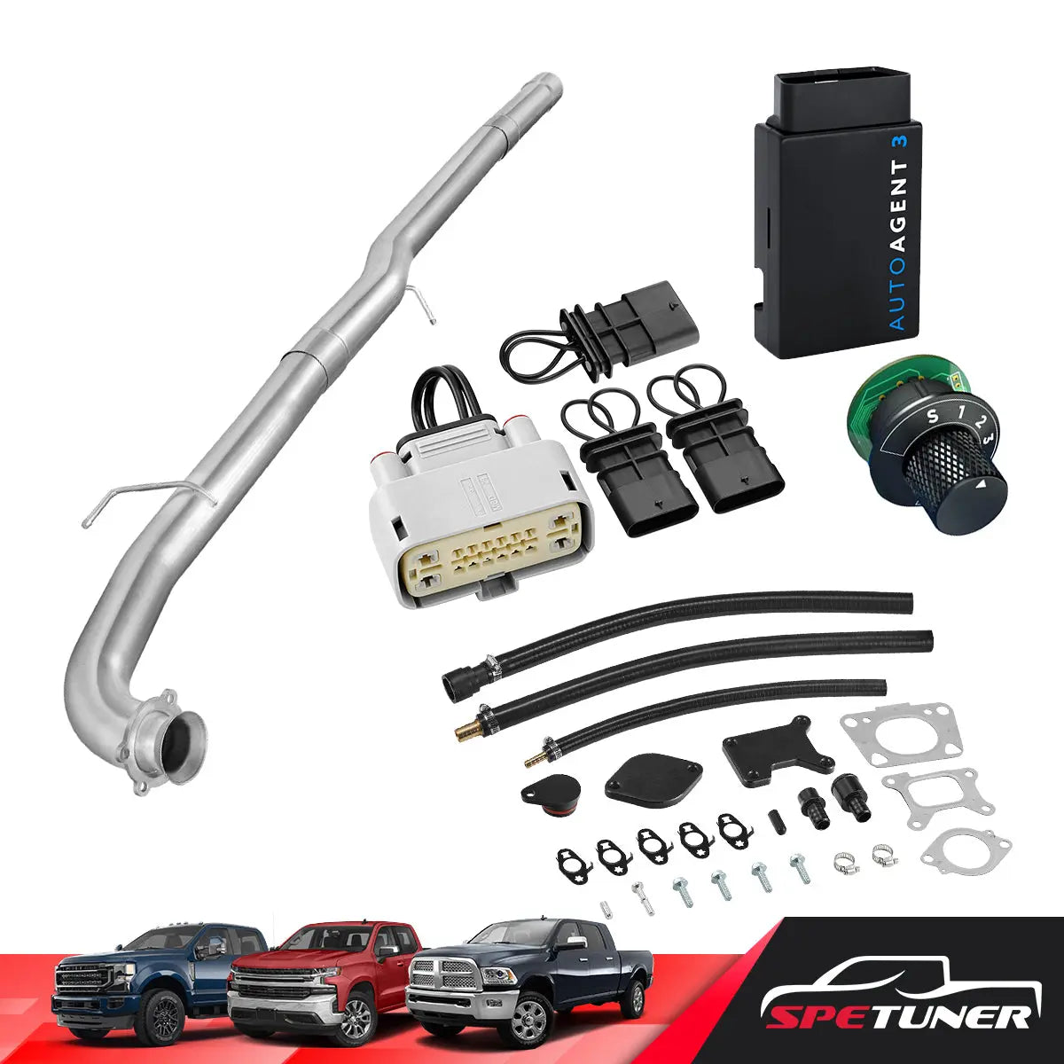DPF/DEF/EGR Delete for 2017-2023 6.6L Duramax L5P 2500HD 3500HD All-in-One Kit SPETUNER