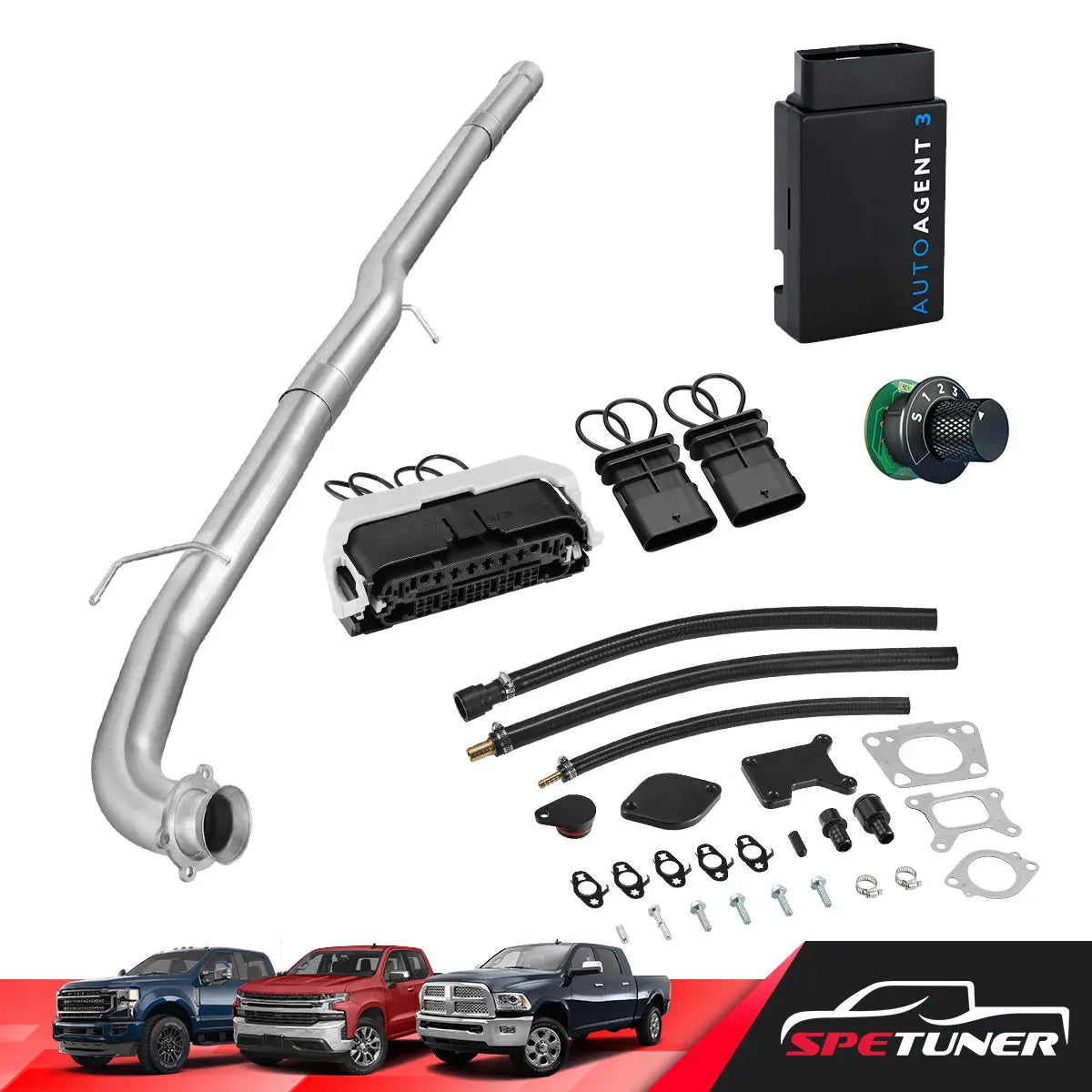 DPF/DEF/EGR Delete for 2017-2023 6.6L Duramax L5P 2500HD 3500HD All-in-One Kit SPETUNER