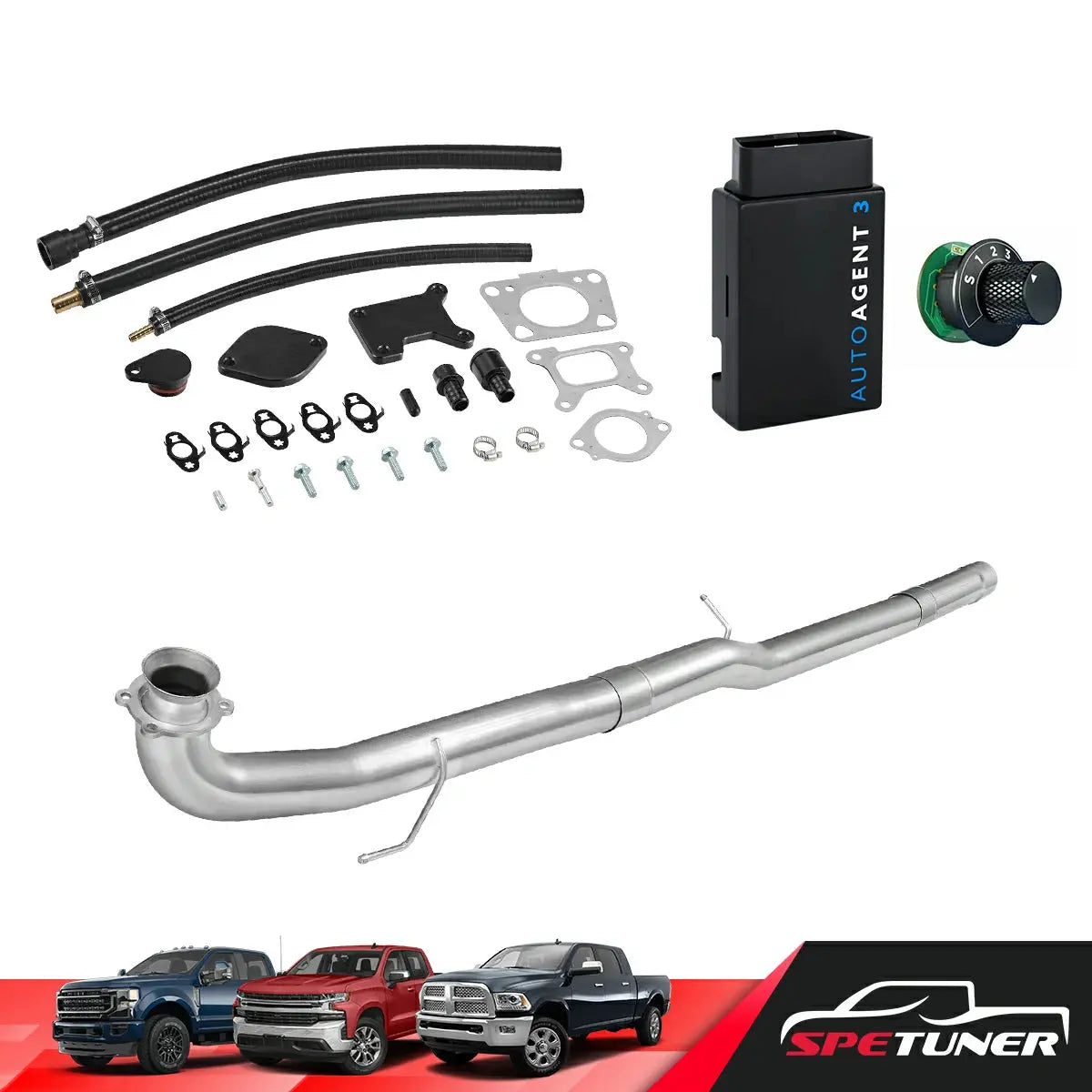 DPF/DEF/EGR Delete for 2017-2023 6.6L Duramax L5P 2500HD 3500HD All-in-One Kit SPETUNER