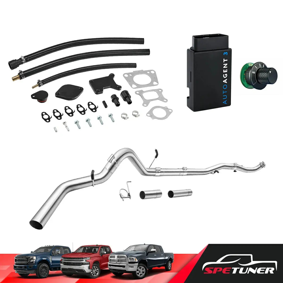 DPF/DEF/EGR Delete for 2017-2023 6.6L Duramax L5P 2500HD 3500HD All-in-One Kit SPETUNER