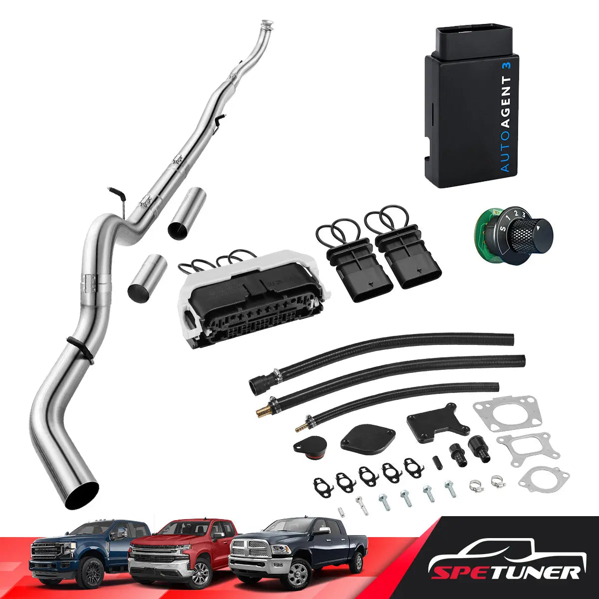 DPF/DEF/EGR Delete for 2017-2023 6.6L Duramax L5P 2500HD 3500HD All-in-One Kit SPETUNER