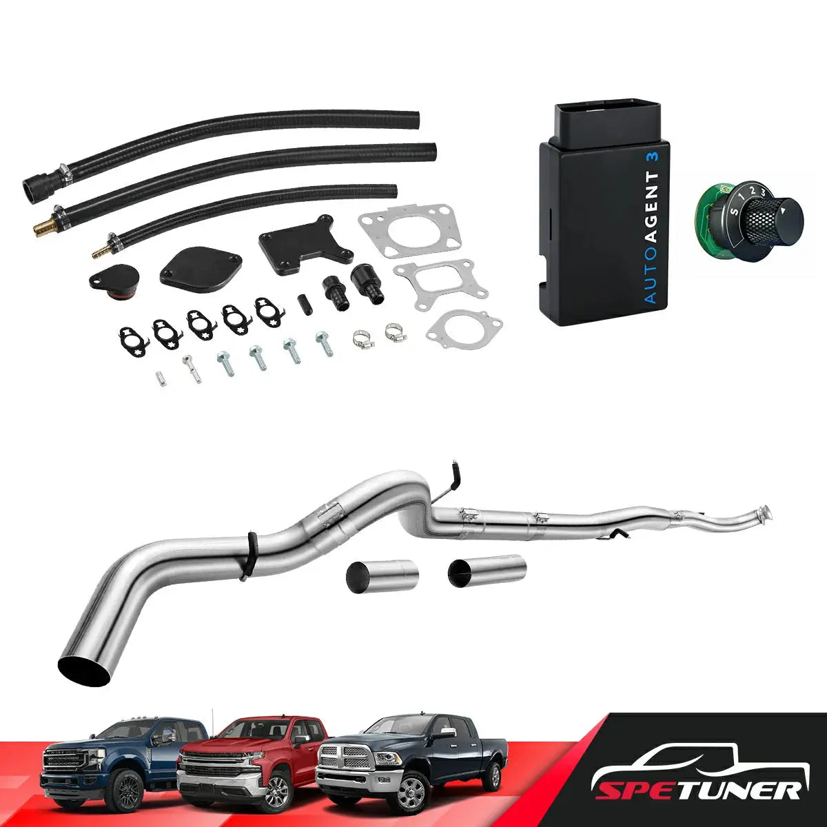 DPF/DEF/EGR Delete for 2017-2023 6.6L Duramax L5P 2500HD 3500HD All-in-One Kit SPETUNER