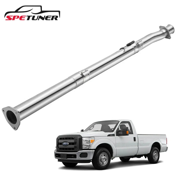 4"/5" 2020+ Ford 6.7 Powerstroke DPF Delete Race Exhaust Pipe w/Muffler Exhaust