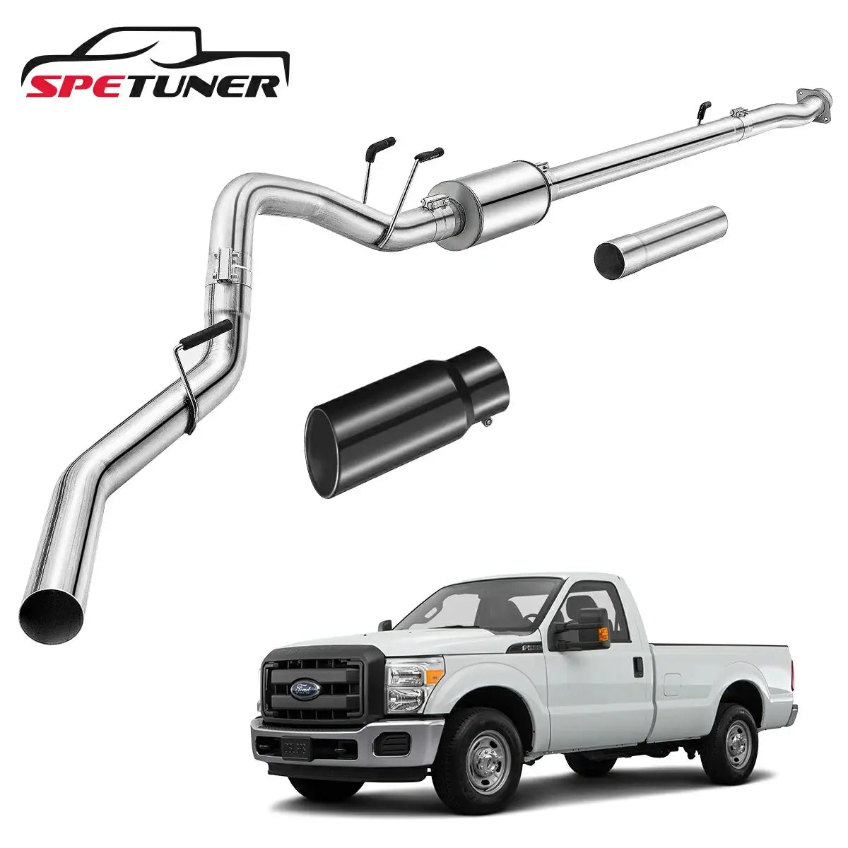 Ford 6.7 Powerstroke DPF Delete Race Pipe w/Muffler Exhaust
