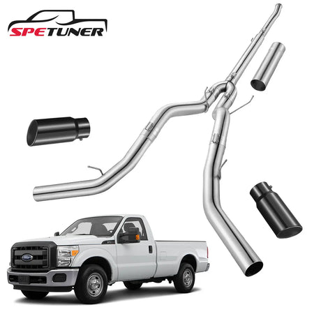 4"/5" 2011-2019 Ford 6.7 Powerstroke DPF Delete Race Pipe w/Muffler Exhaust|SPETUNER-10