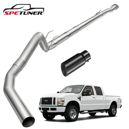 4"/5'' 2008-2010 Ford 6.4 Powerstroke Cat & DPF Delete Race Pipe|SPETUNER-3