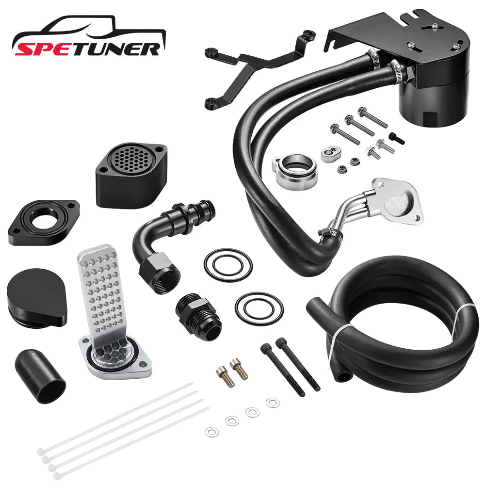 2011+ Ford 6.7L Powerstroke CCV Reroute/Delete w/Catch Can Internal&External Kit |SPETUNER-88