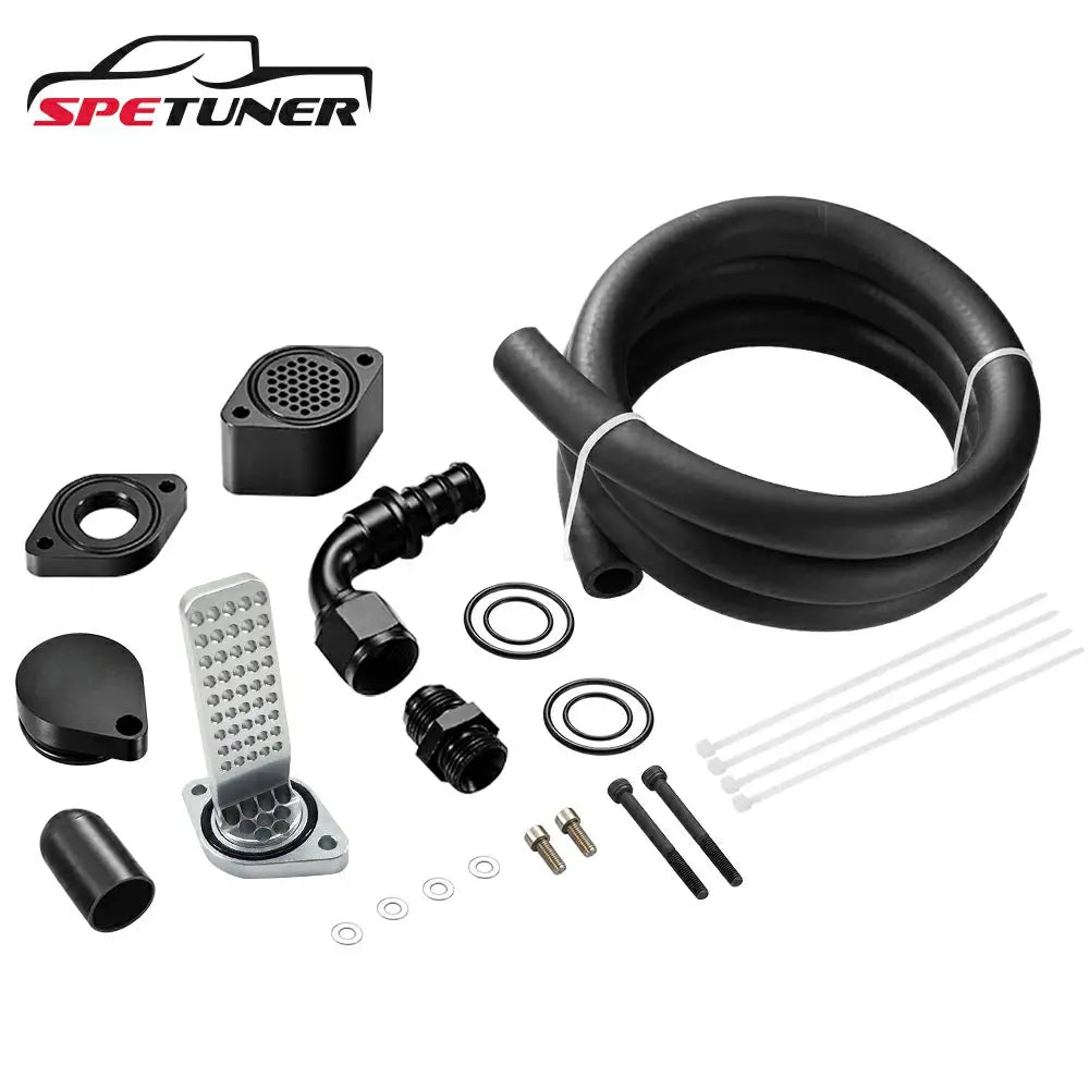 2011+ Ford 6.7L Powerstroke CCV Reroute/Delete w/Catch Can Internal&External Kit |SPETUNER-9