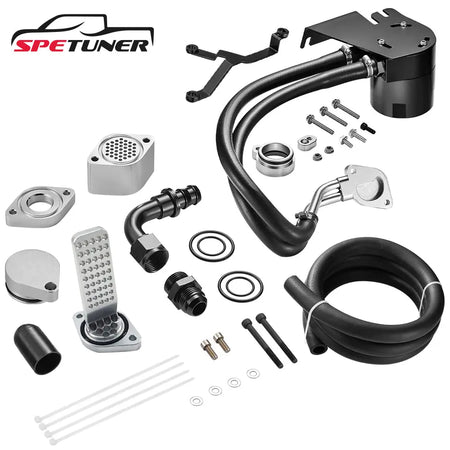 2011+ Ford 6.7L Powerstroke CCV Reroute/Delete w/Catch Can Internal&External Kit |SPETUNER-884