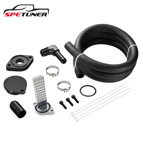 SPETUNER 6.7L Powerstroke CCV Reroute & Delete Kit with Catch Can