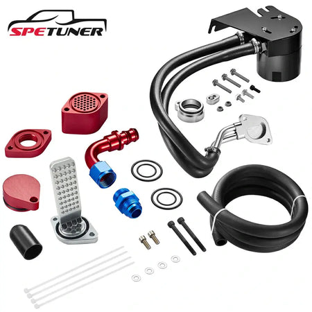 2011+ Ford 6.7L Powerstroke CCV Reroute/Delete w/Catch Can Internal&External Kit |SPETUNER-2